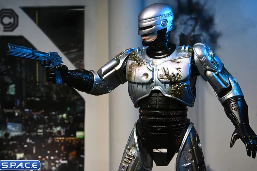 Ultimate Battle-Damaged RoboCop with Chair