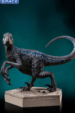 Velociraptor Blue B Jurassic Park Icons Mini-Statue