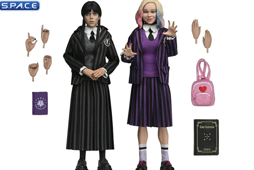 Wednesday Addams & Enid Figural Dolls 2-Pack