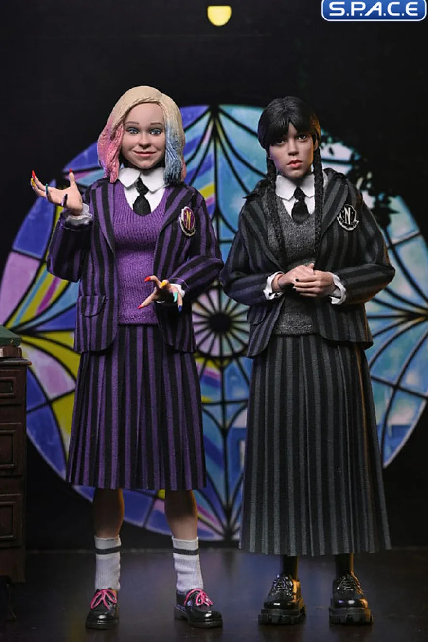 Wednesday Addams & Enid Figural Dolls 2-Pack